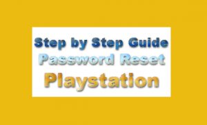 Playstation Password Reset