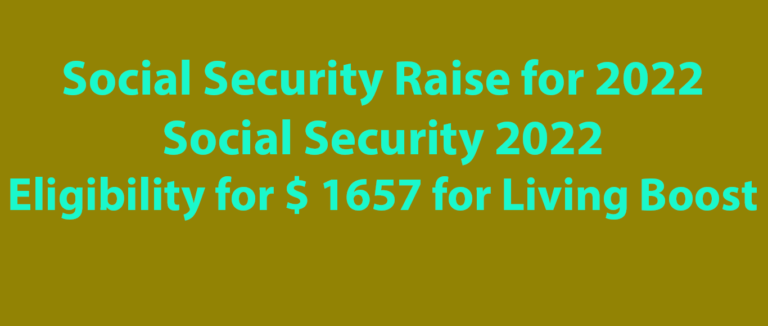 Social security raise for 2022