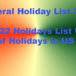 2022 Holidays List US List of Holidays in US 2022